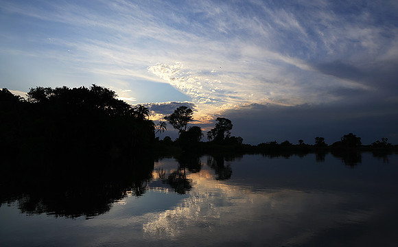 Sunset - Delta of Okavango