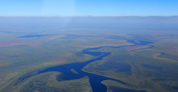Flying over Zambia