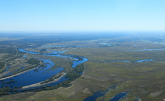 Flying over Zambia