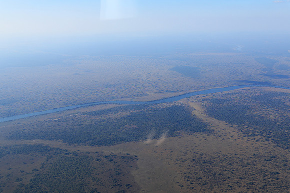 Flying over Zambia