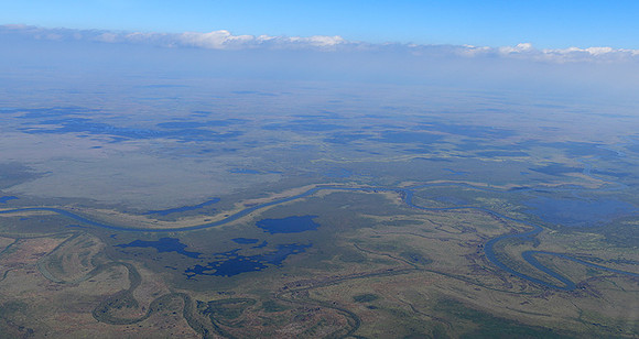 Flying over Zambia