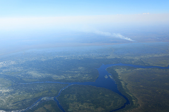 Flying over Zambia