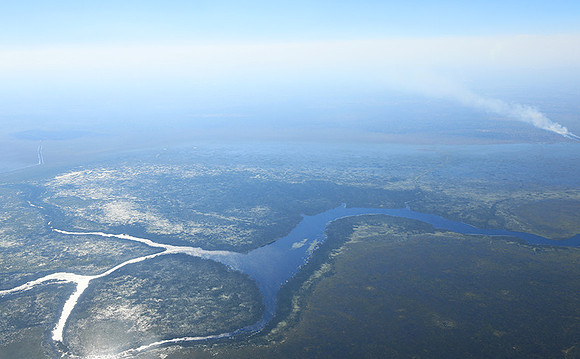 Flying over Zambia