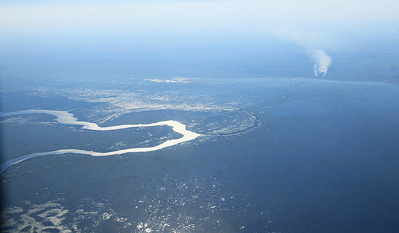 Flying over Zambia