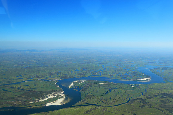 Flying over Zambia
