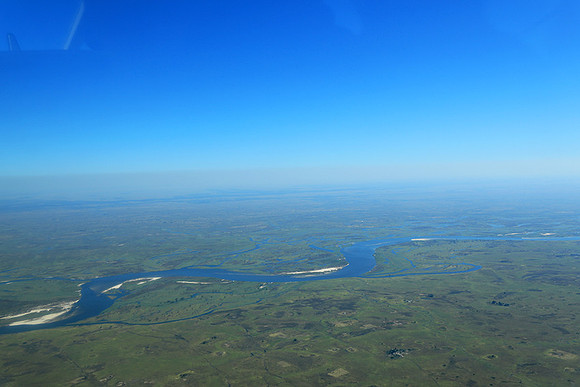 Flying over Zambia