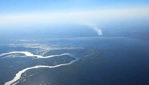 Flying over Zambia