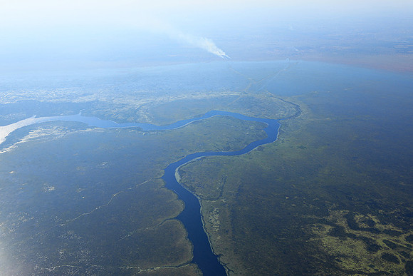 Flying over Zambia