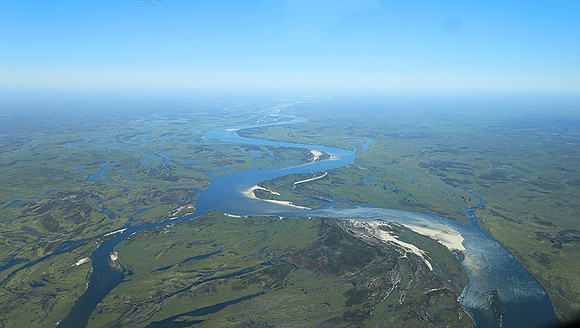 Flying over Zambia