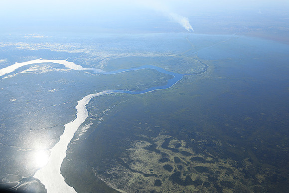 Flying over Zambia