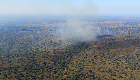 Flying over Zambia