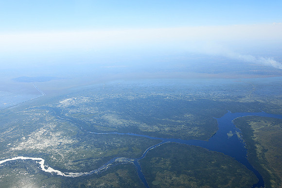 Flying over Zambia