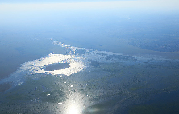 Flying over Zambia