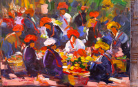 In the streets of a village - Myanmar - Artist unknownn