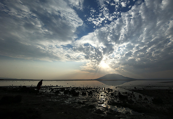 Lake Natron, near the Kenyan's border