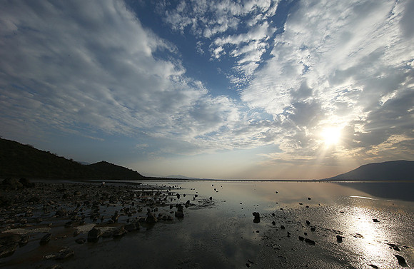Lake Natron, near the Kenyan's border