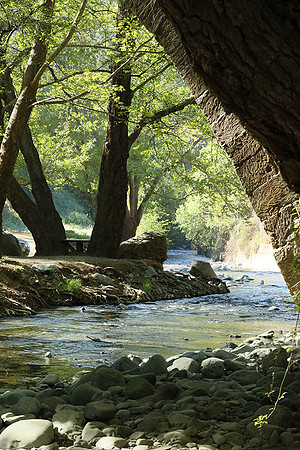 Medieval bridge near Pafos : Roudia bridge