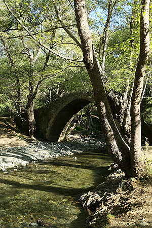 Medieval bridge near Pafos : Roudia bridge