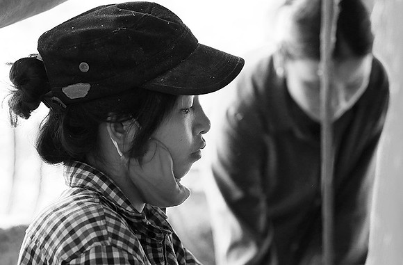 At a stick factory - Mai Chau
