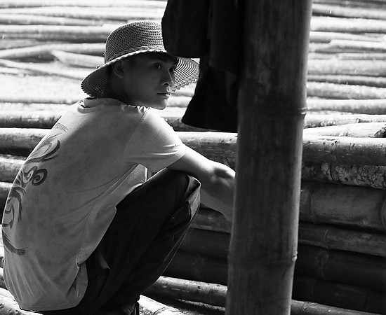 At a stick factory - Mai Chau