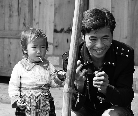 In a Hmong ethnic village (north Vietnam)
