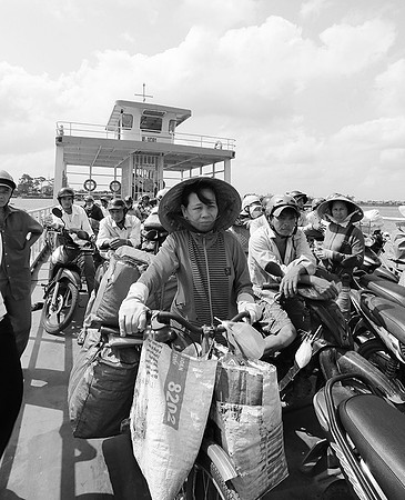 People on a ferry