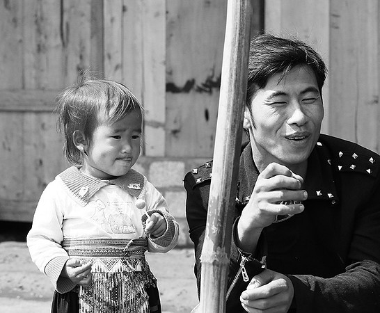In a Hmong ethnic village (north Vietnam)