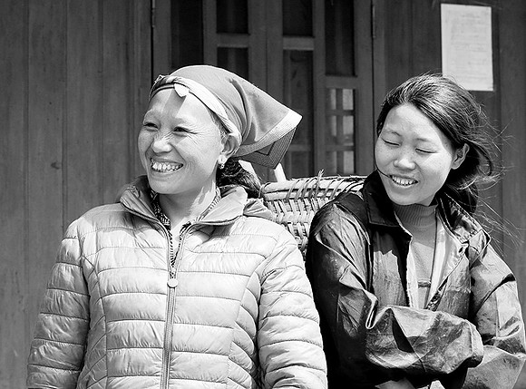 In a Zao ethnic village (north Vietnam)