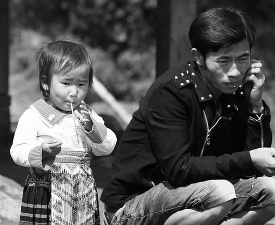 In a Hmong ethnic village (north Vietnam)