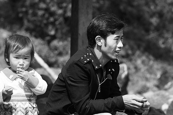 In a Hmong ethnic village (north Vietnam)