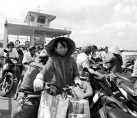 People on a ferry