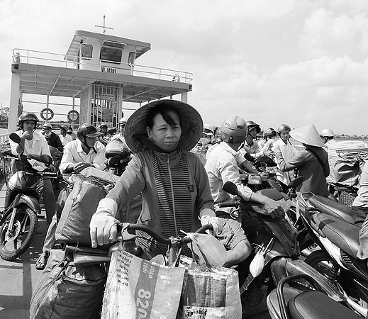 People on a ferry