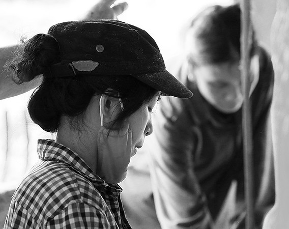 At a stick factory - Mai Chau