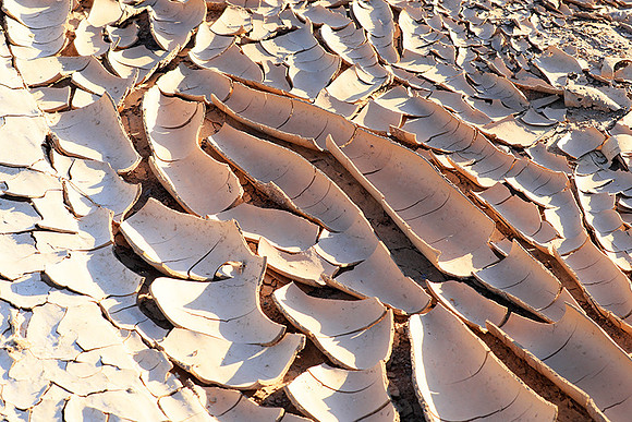 Dry mud in the river bed - Namibia