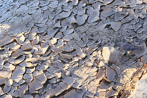 Dry mud in the river bed - Namibia