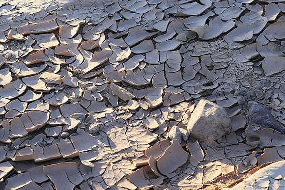 Dry mud in the river bed - Namibia