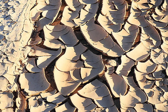 Dry mud in the river bed - Namibia