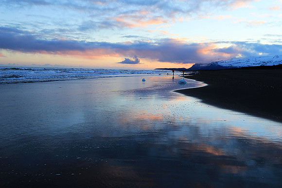 Sunset - Jokulsarlon glacial lagoon