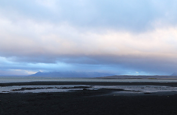 Sunset near Hvitserkur seastack