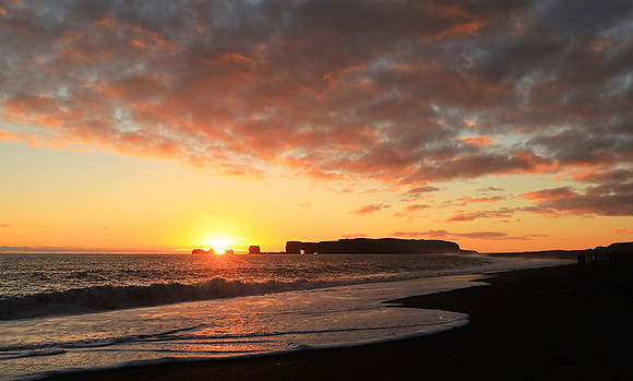 Sunset at Reynisfjara