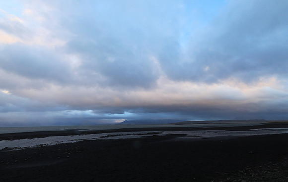 Sunset near Hvitserkur seastack