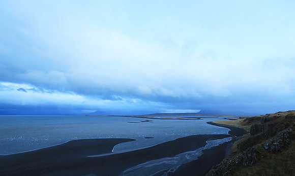 Sunset near Hvitserkur seastack