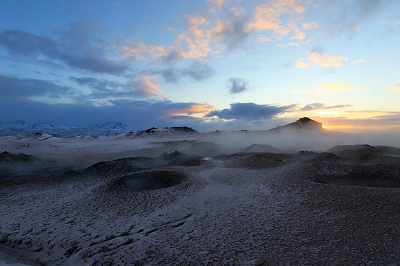Sunrise - geothermal flied Mt Namafjall