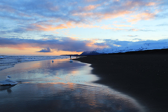 Sunset - Jokulsarlon glacial lagoon