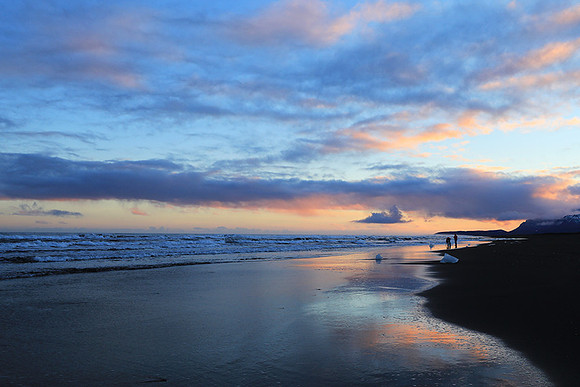 Sunset - Jokulsarlon glacial lagoon