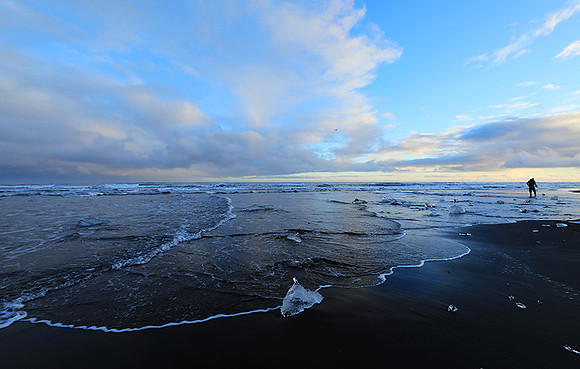 Sunset - Jokulsarlon glacial lagoon