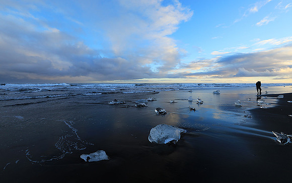 Sunset - Jokulsarlon glacial lagoon
