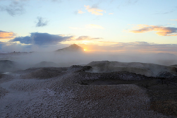 Sunrise - geothermal flied Mt Namafjall