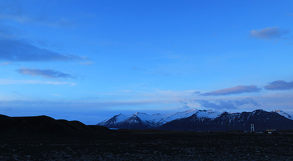 Sunset over the glacial lagoon
