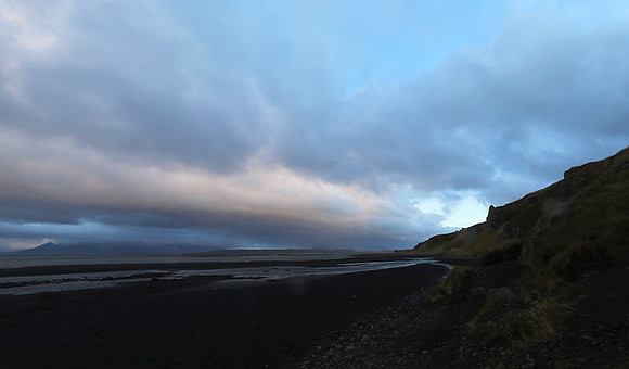 Sunset near Hvitserkur seastack
